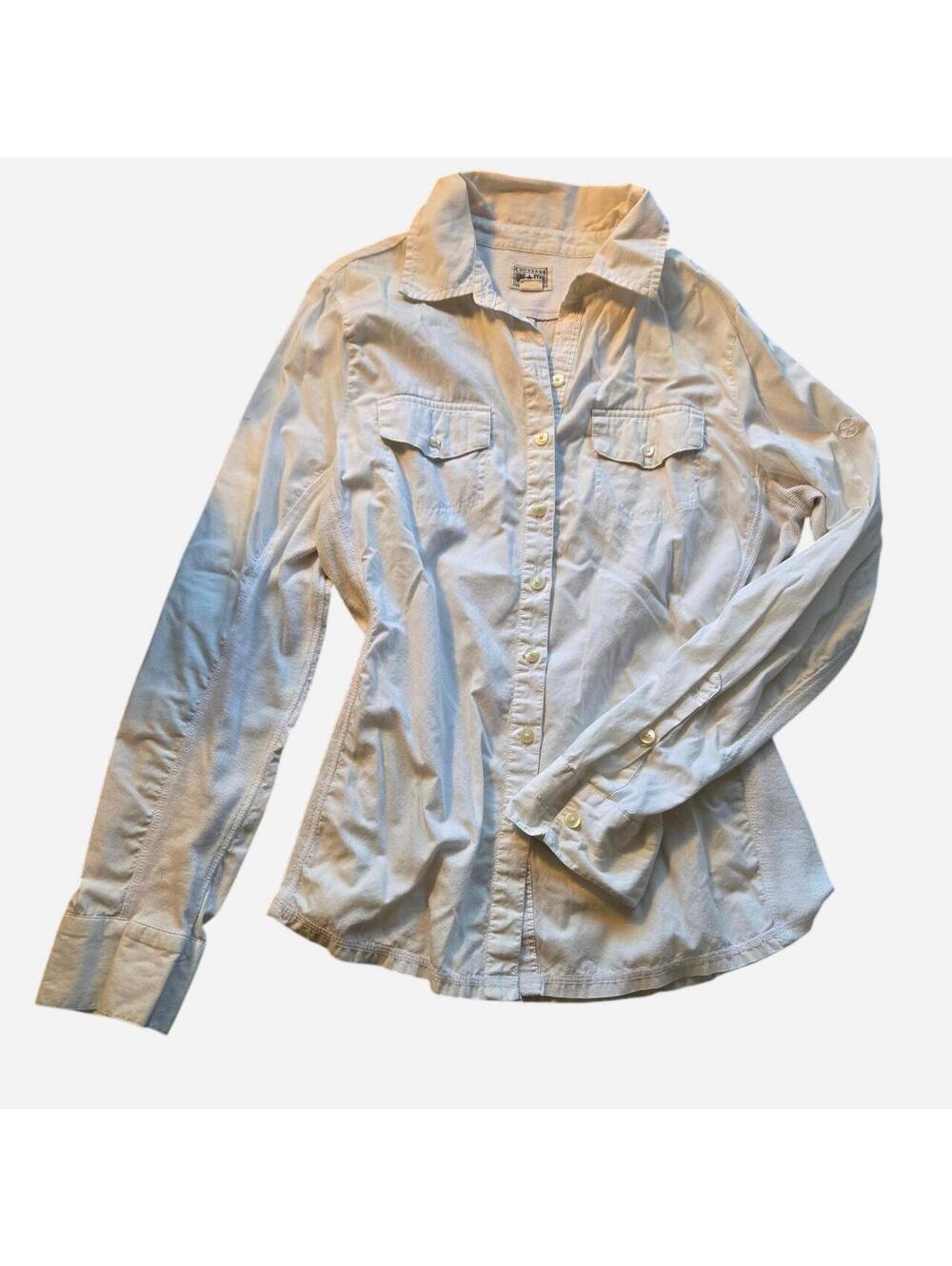 Converse One Star White Button-Down Long Sleeve Shirt Size L